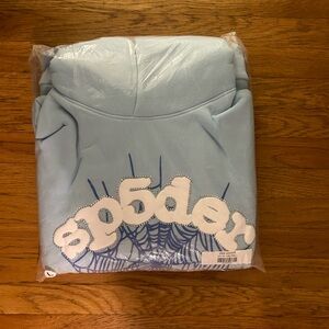 SP5DER WEB HOODIE LIGHT BLUE HOODIE (REAL❗️❗️)